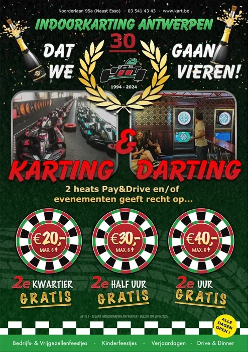 30 jaar Indoorkarting Noorderlaan Antwerpen